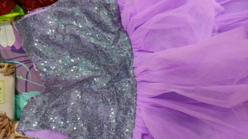 Purple Sequin Party Dress
