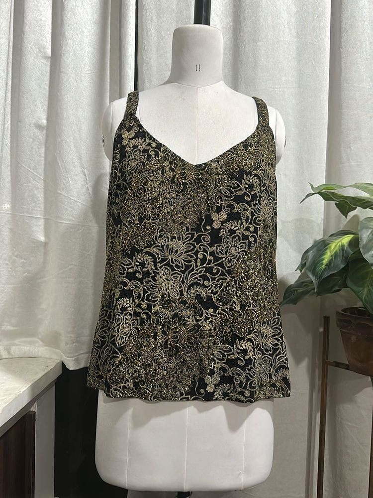 Vintage Embellished Tank Top
