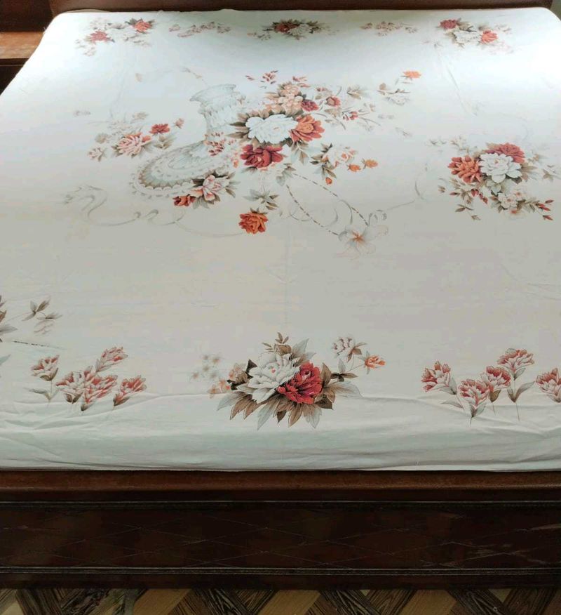 Floral Bedsheet Single Bed Imported