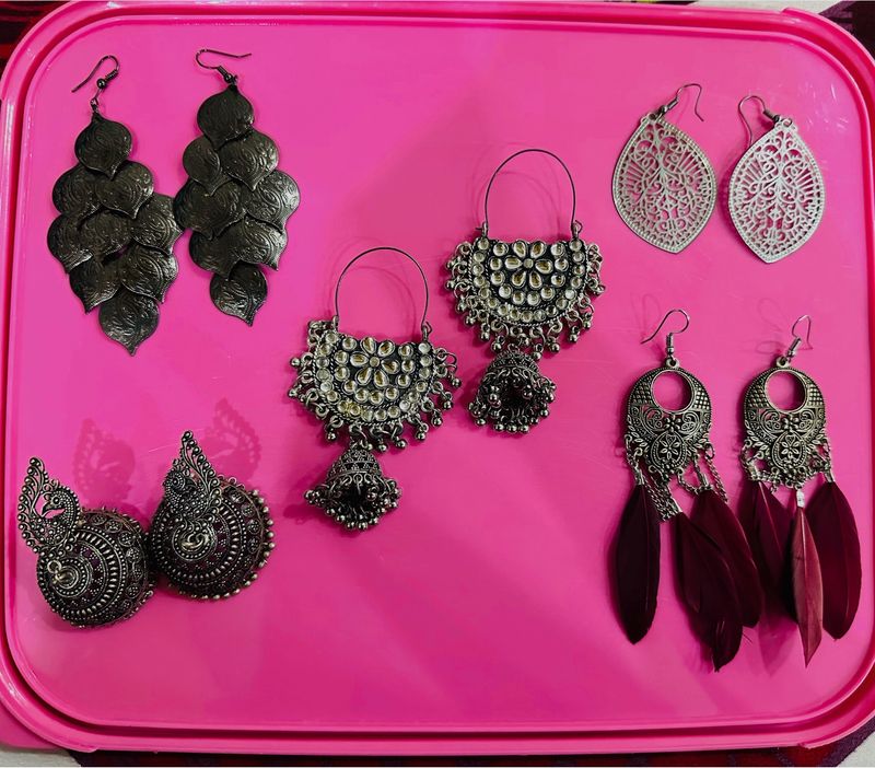 Earrings Set Of 5 Traditional And Modern