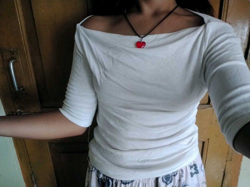 Off shoulder White Top