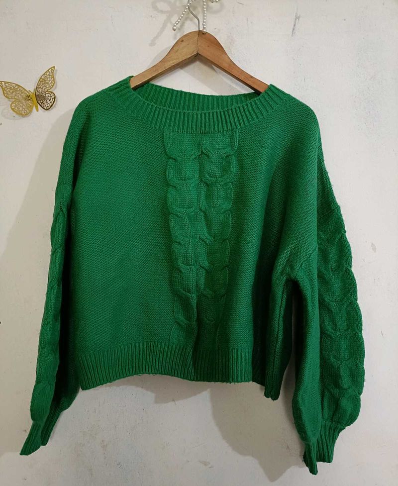 Green Knit Sweater