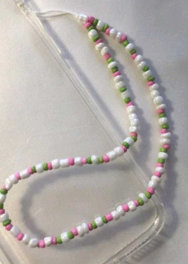 Beaded Phone Charm Strap🤍🩷