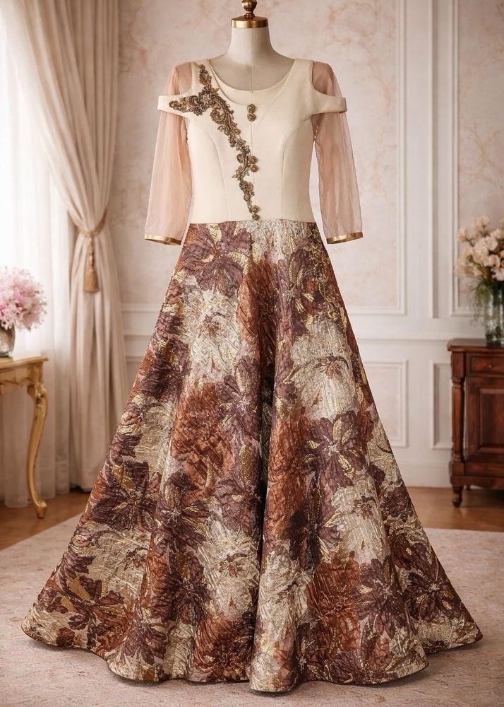 Elegant Embroidered Party Dress gown