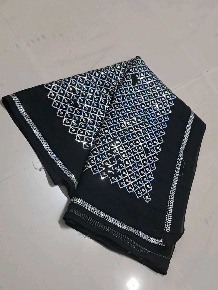 Elegant Black Sequin Saree