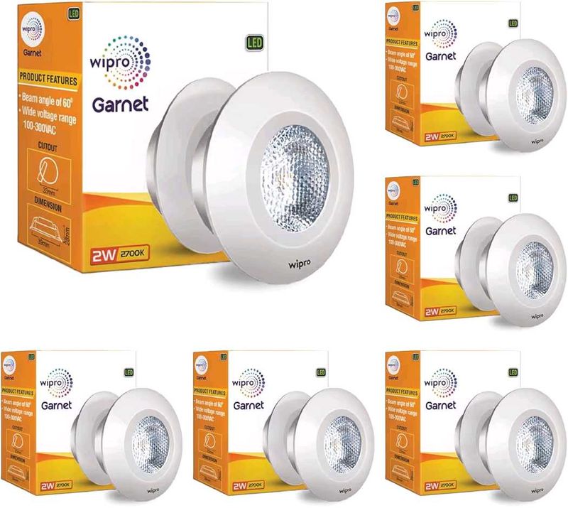 Wipro Garnet LED Lights (pack of 6)