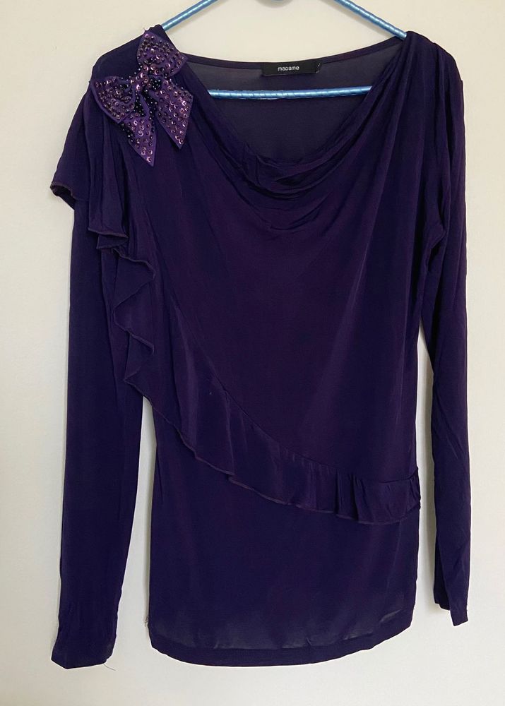 Madame Party Top With Bow