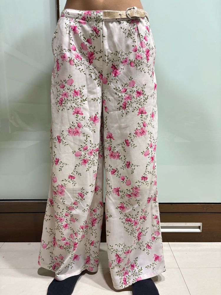 Floral Wide Leg Pants