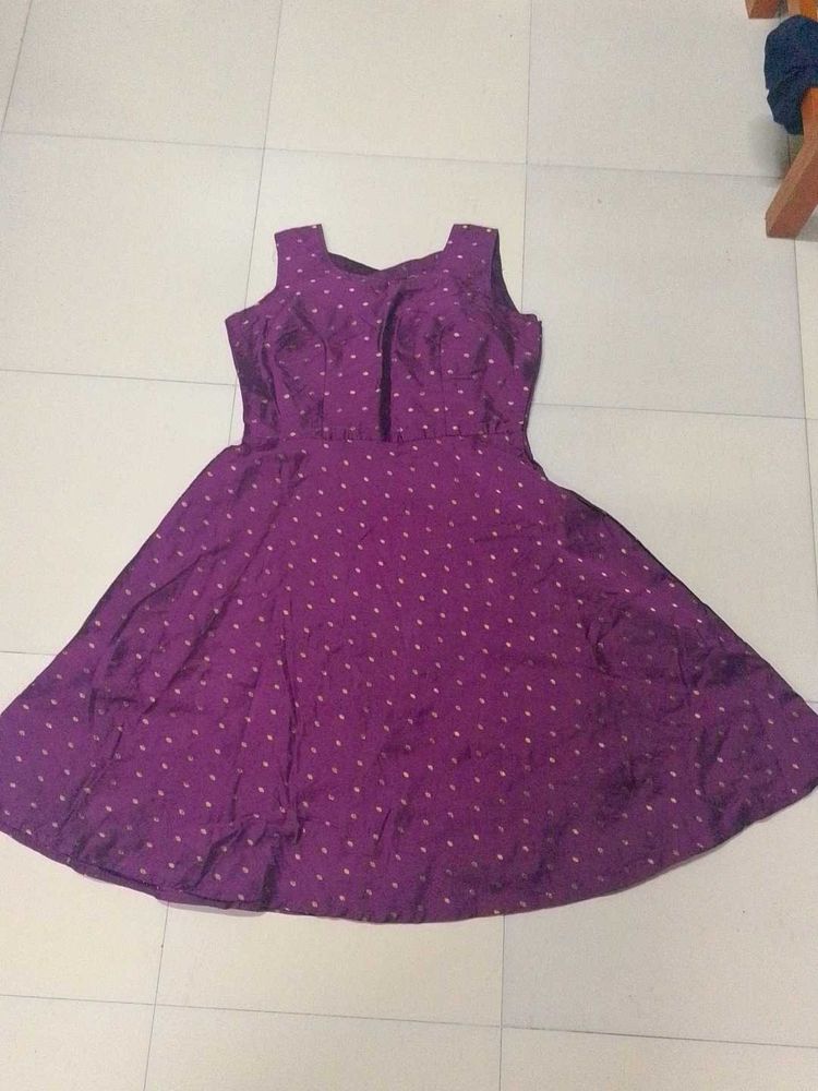 Purple Fit &amp; Flare Dress