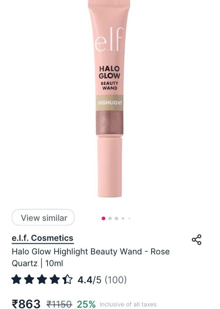 Elf Haloglow Highlight Beauty Wand - Rose Quartz
