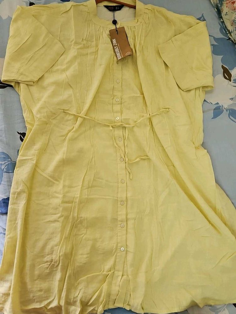 Yellow Shirt Dress