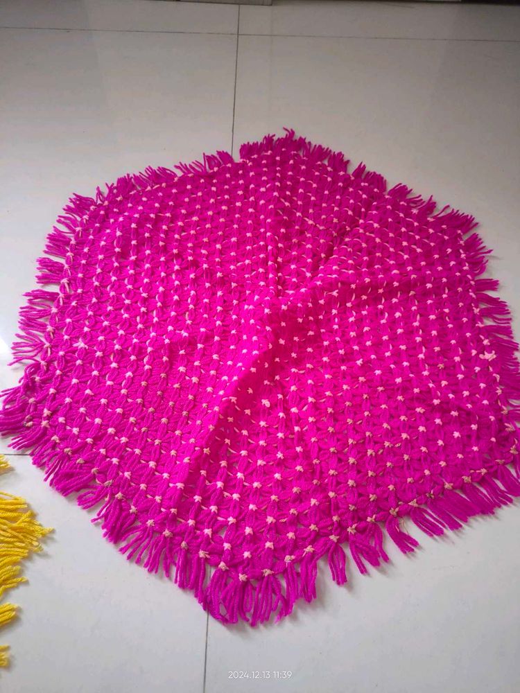 Small Table Woolen Handmade Mat