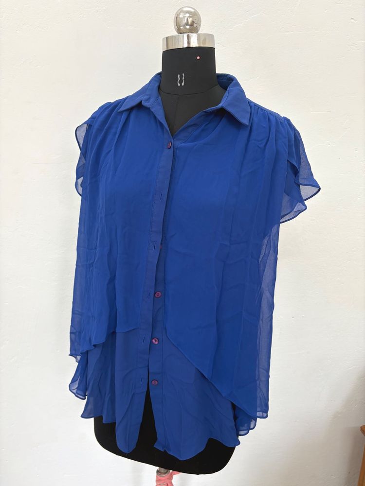 Blue Layered Top