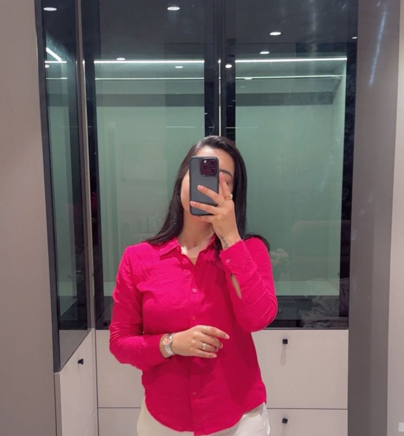 Pink Button-Down Shirt