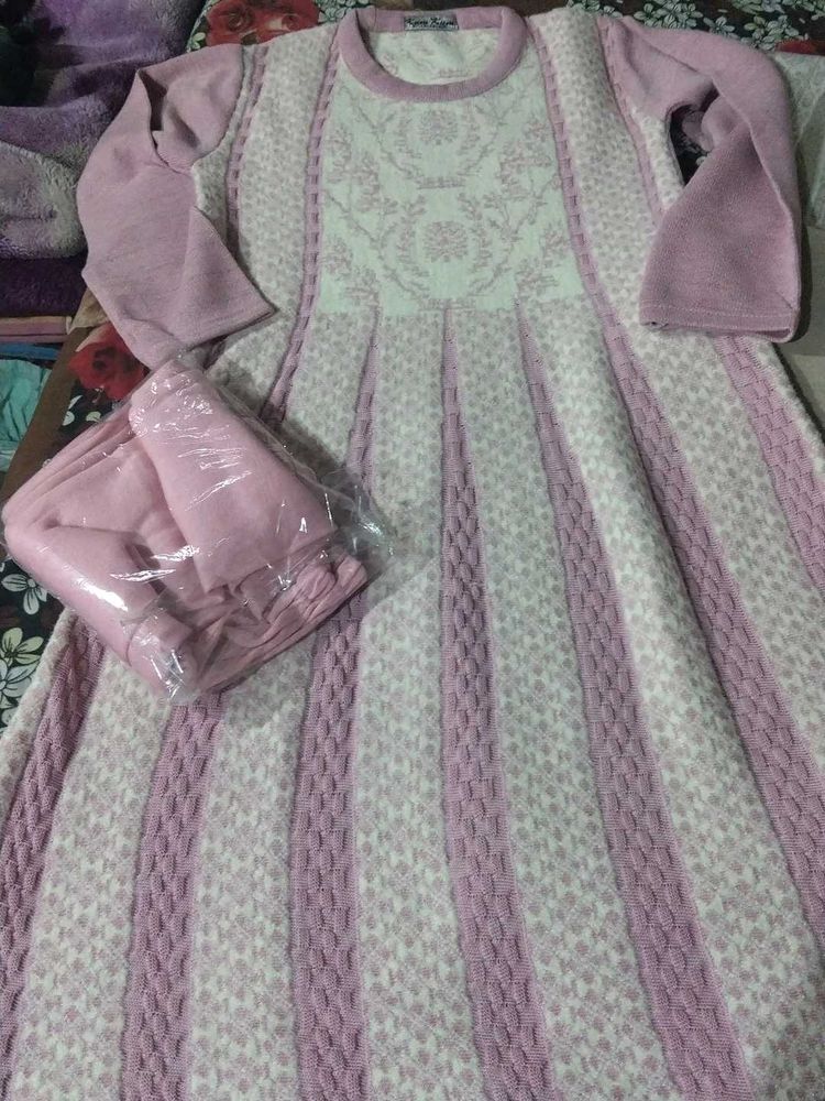 Girls Knitted Dress &amp; Trouser Set