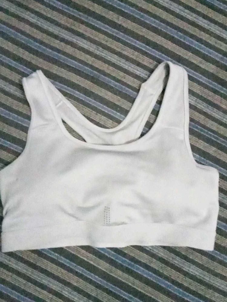 White Sports Bra