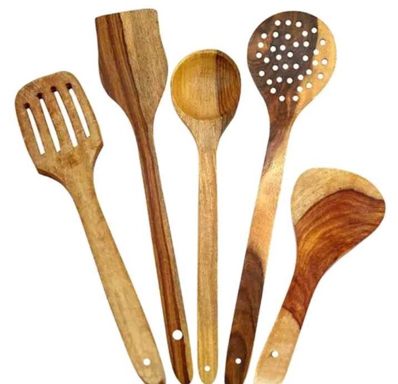Special Offer 5 Pc Handmade Wooden Servin
