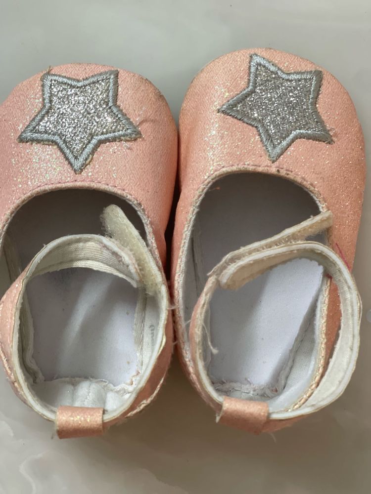 Pink Star Baby Shoes