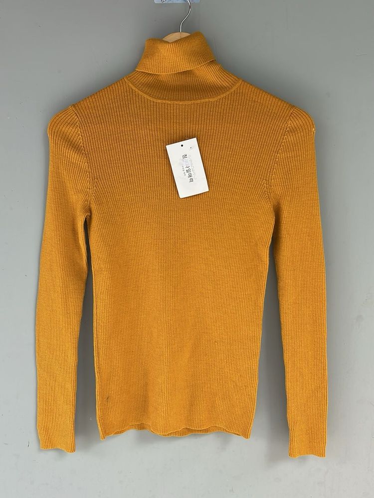 Mustard Turtleneck Long Sleeve Sweater