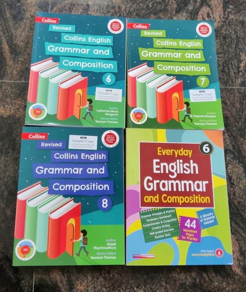 Collins English Grammar And Composition For Class 6,7,8