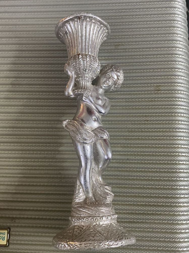 Silver Angel Candle Holder