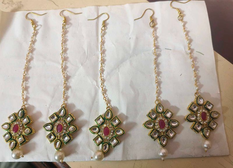 Maang Tika In Kundan Work