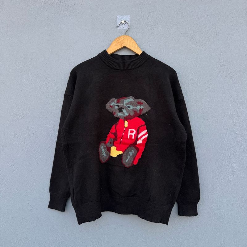 Black Bear Graphic Sweater