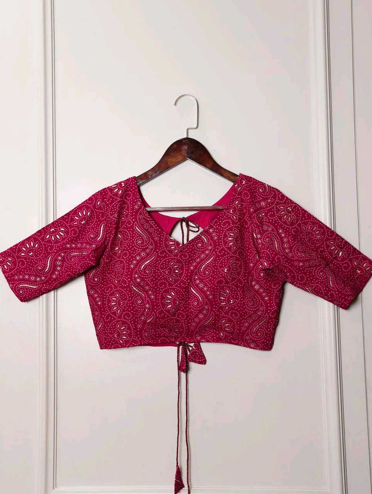 Pink Bandhani Blouse
