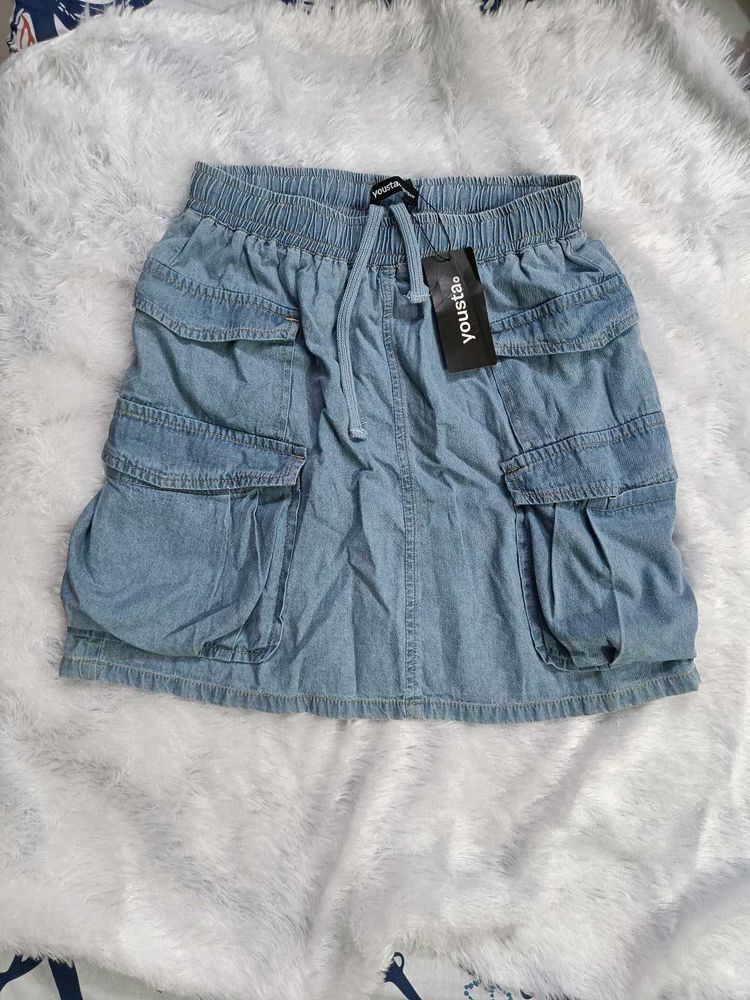 Denim Mini Skirt
