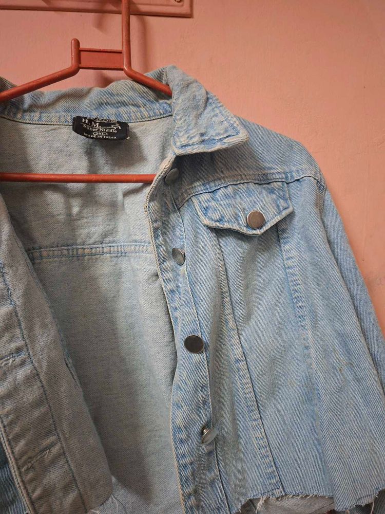 H&amp;M Crop Denim Jacket