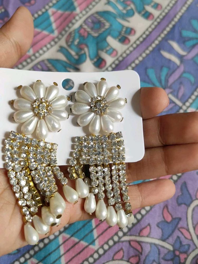Pearl Flower Earrings