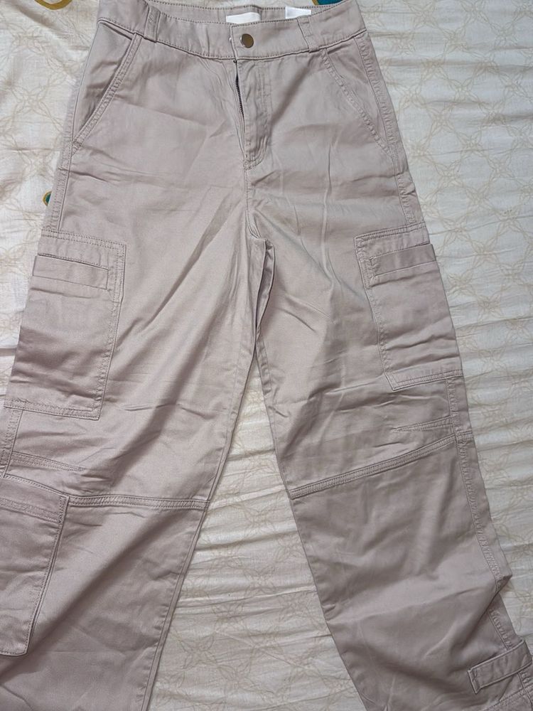 Beige Cargo Pants