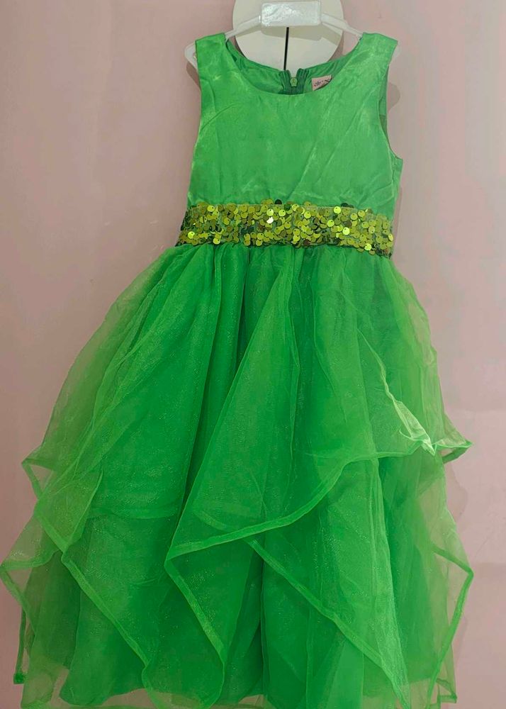 Wish Little Green Net Maxi Dress Size 4-5 Year