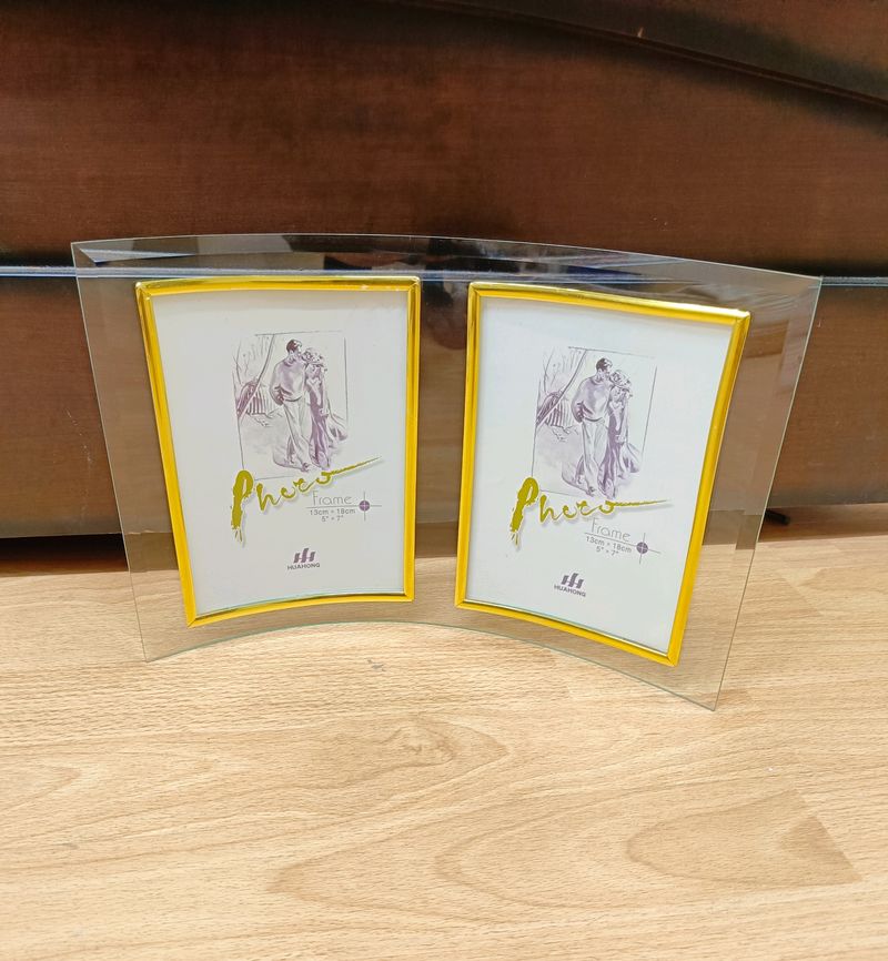 Huahong New Curved Glass Gold Photo Frame