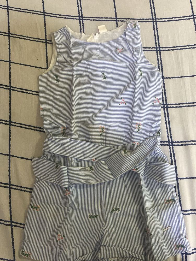 Cute Striped Baby Romper