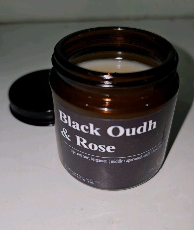 New Black Oudh &amp; Rose Candle