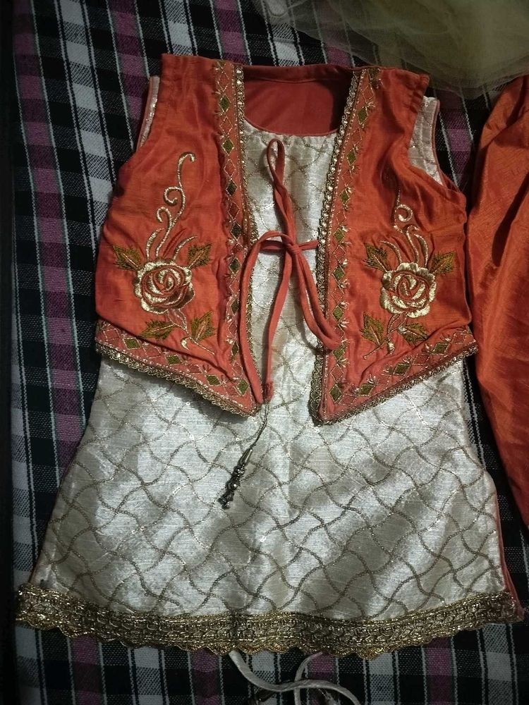 Girls' Ethnic Dress with Jacket