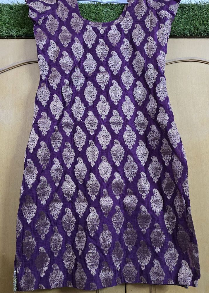 Purple Brocade Tunic