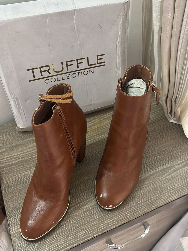 Truffle Collection Brown Ankle Boots