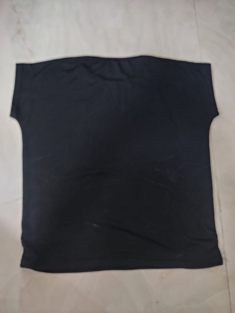Black With Gold Detailing T Shirt