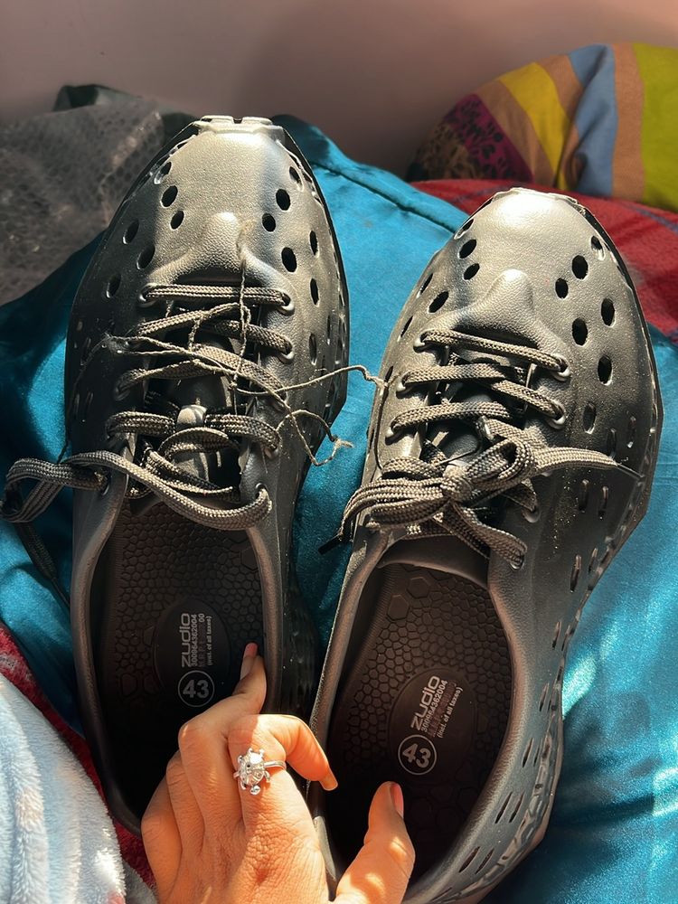 Zudio, black colour shoes, men, New, sport shoes,