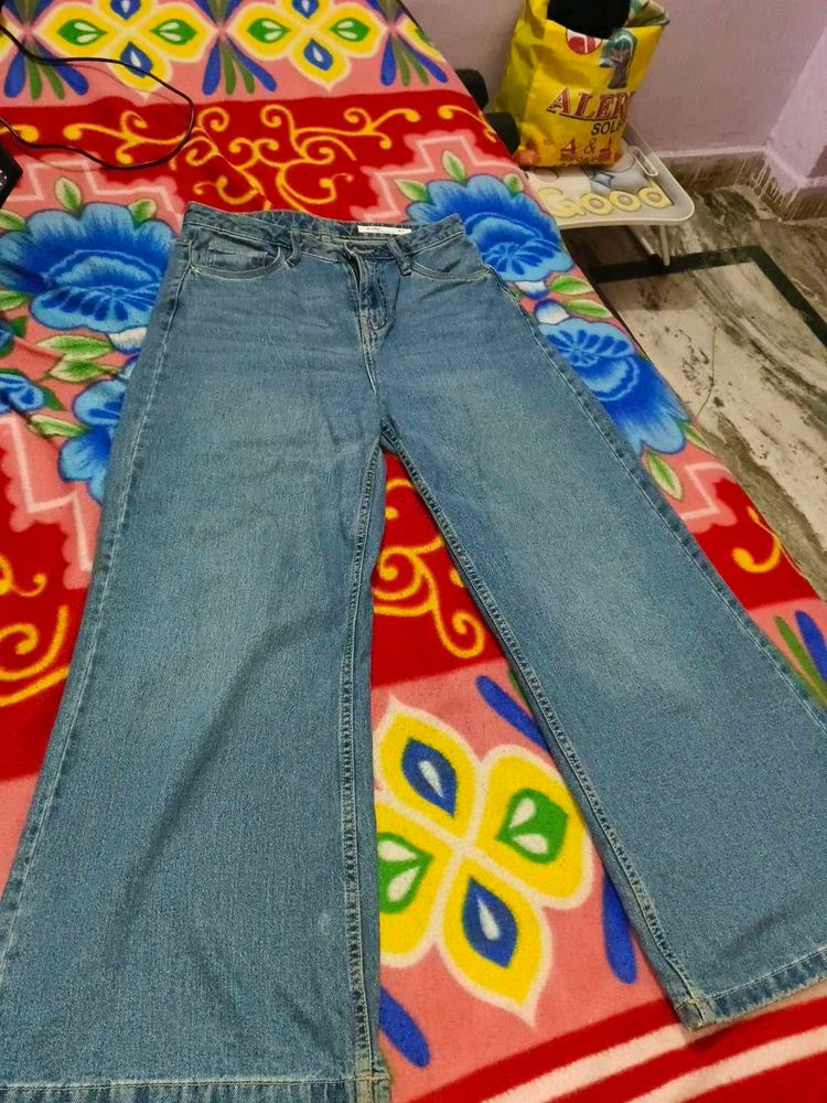 Wide Leg Denim Jeans