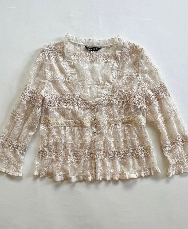 Fairycore Lace Top