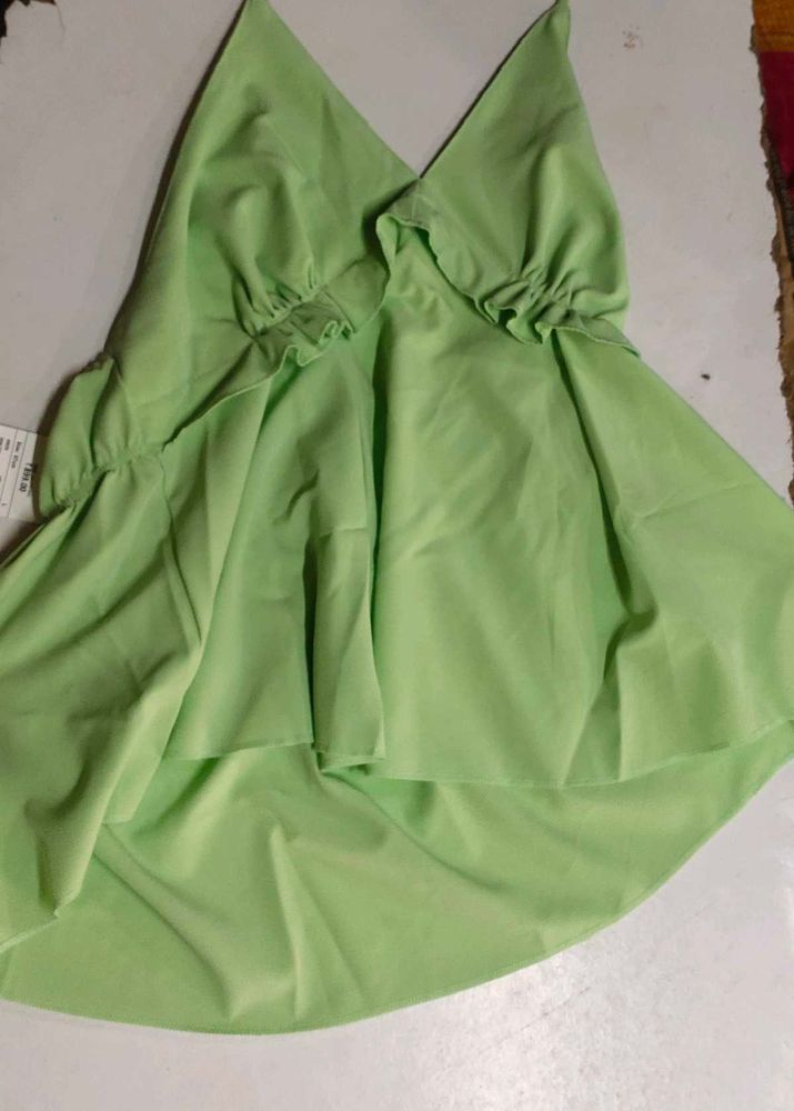 Back neck Tie-up Empire Style, Peplum, Rufflese