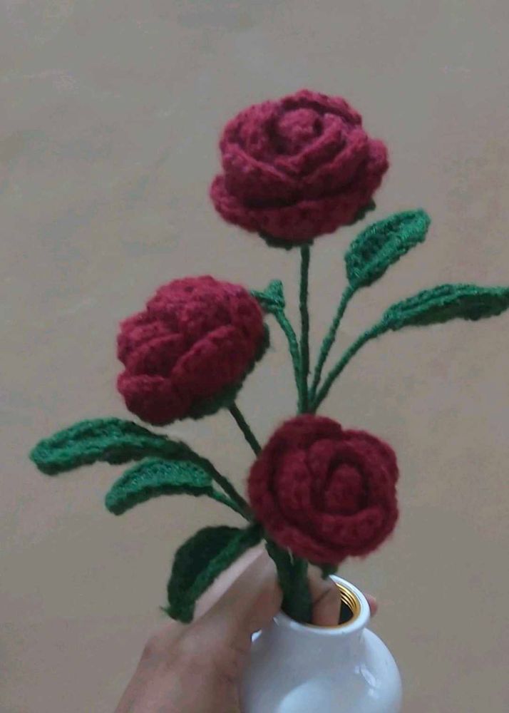 Chrochet Rose Flowers