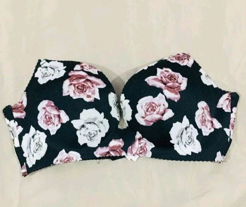 floral tube bra