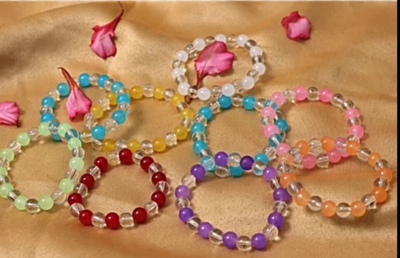 Colorful Crystal Bead Bracelets And Earring