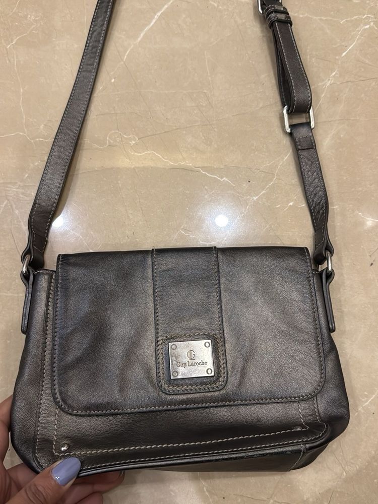 Guy Laroche Metallic Shoulder Bag