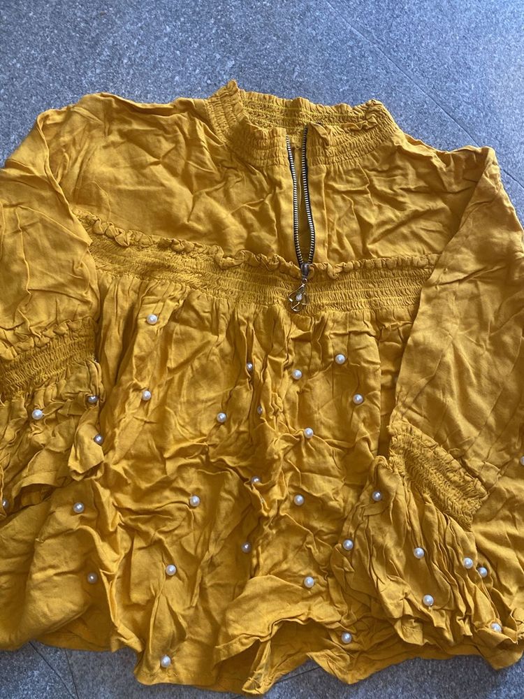 Yellow Party Wear Tops For Women
