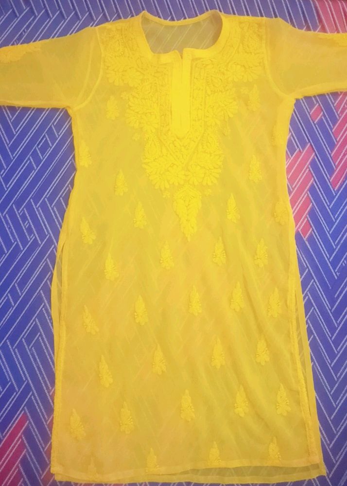 Georgette Chikankari Kurti